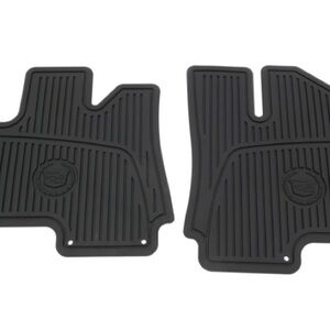 GM CADILLAC Mats Front OEM ALL WEATHER Genuine SRX 2010 - 2014 Black Rubber